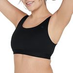 Champion Women's Soft Touch Eco Sports Bra, Black, Medium