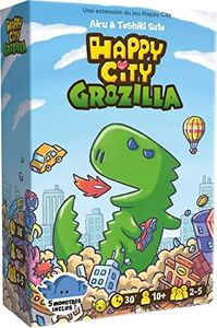 Asmodee Cocktail Games Happy City - Extension : Grozilla - Jeux de société - Jeux de Cartes - Jeu Famille - Jeu Enfant à partir de 10 Ans - 2 à 5 Joueurs - 30 Min - Version française