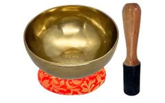 FEWA Tibetan Singing Bowl Set 20 CM- 100% Hand Hammered Himalayan Sound Bowl with Cushion & Mallet- Yoga, Meditation Gong Bowl for Healing, Chakra & Relaxation- Special Bronze Alloy JAM Singing Bowls