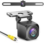 Pixelman 2024 AHD Backup Camera for Car,Stainless Bracket License Plate Backup Camera,IP69 Waterproof 145° Universal Rear Camera Rear View Camera Reverse Camera Back Up Camera for Cars,RV,SUV