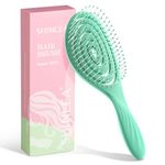 Hair Brush，SHINLEA Detangle Hair Brush, Detangling Wet & Dry Hair Brush Spiral Hairbrush for Women, Men, kids, Glide Through Tangles For All Hair Types (Green)