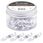 Wirefy 150 PCS Solder Seal Wire Connectors - Heat Shrink Solder Butt Connectors - Waterproof Solder Sleeves - Self Soldering Wire Connectors - White 26-24 AWG