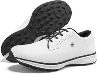 Zakey Professional Golf Shoes Men Sipkeless Golf Sneakers for Men Light Weight Walking Footwears (8,WhiteBlack)