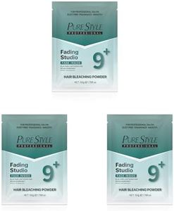 PURESTYLE 3Packs(150g) Professional Ammonia-Free Hair Bleach Powder, Bleach Blonde Hair Color Dye, Over 9 Levels Blue Fade Technology, Gentle Quick Bleach Lightener