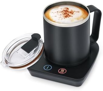 VOBAGA Coffee Mug Warmer with 15oz Mug Set, Electric Coffee Cup Warmer with Three Temperature Settings for Home Office Desk, Smart Coffee Warmer Plate with Auto Shut Off for Cocoa Tea Milk Candles