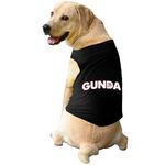 Pawsindia Dog T-Shirt Sleeveless | Cotton Tshirt for Extra Small, Small, Medium, Large Dogs & Puppies | Stretchable & Easy to wear Velcro | Machine Wash | Funny Graphic Design | Black | Small