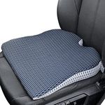 Car Wedge Seat Cushion for Car and Truck Seat Office Chair Wheelchair - Memory Foam Seat Pad for Sciatica Tailbone Pain Relief