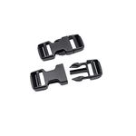 BOSWOAK Quick Side Release Buckles 1 Inch Super Heavy Duty Plastic Snap Buckle Clips Clasps 25mm Backpack Strap Replacement Buckle Dual Adjustable Duraflex Buckle