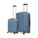 EUME Wanderer Trolley Bags for Travel Set of 2, Travel Bags for Luggage Trolley |Cabin 55cm & Check-in Large 76cm (Ice Blue) |Cabin Trolley Bags | Polypropylene (PP) 8 Silentrun Wheels Suitcase |