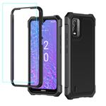 for Nokia C210 Case with Screen Protector,Nokia C210 Cell Phone Case Front Back Full Body Heavy Duty Protection,Frosted PC Back Soft Silicone Military Grade Shockproof Cover for Nokia C210 Black