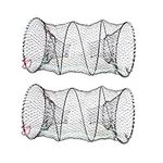 lacitycover 2PCS Crab Trap Minnow Trap Crawfish Fish Trap Crawfish Cast Net for Bait Fish Folded Crawdad Crayfish Traps,25cm