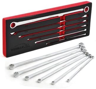 WINMAX TOOLS AUTOMOTIVE 6 PCS Extra Long Box End Wrench Set, Metric Combination Durable Aviation Spanner with 8mm - 19mm