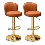 Gold Bar stools Set of 2,Modern Bar