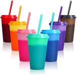 Color Changing Cups with Lids & Str