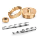 Router Inlay Bushing Kit Replacement for Router Template Guide Set Solid Brass Router Inlay Kit 71333 Fits for 1/4 Router Templates for Wood.