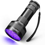 Lepro 51 LEDs UV Light Handheld Blacklight, UV Flashlight Black Light, 395nm Detector for Pet Urine, Stains, Bed Bug and Scorpions, Battery Not Included