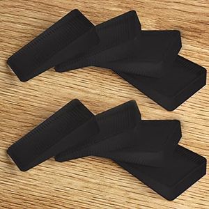 Tahikem 8 Pcs Black Shims, Shims for Leveling Furniture, Trimmable Hard Wedges Table Shims, Plastic Wedge Toilet Shim, Furniture Leveler Wedges, Rubber Texture, Perfect for Level Uneven Doors, Floors