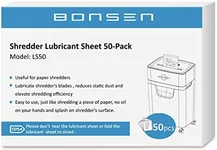 BONSEN Paper Shredder Sharpening & Lubricant Sheets-Pack of 50