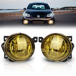 TangMiGe Fog Lights for Volkswagen GTI/Volkswagen Jetta 2006 2007 2008 2009 2010, Premium (VW GTI/Jetta) Fog Lamps Replacement, 1 Pair, Yellow Lens