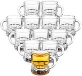 Okuna Outpost 12 Pack 1 Oz Mini Beer Mug Shot Glasses with Handles for Party, Birthday (1.57 x 1.9 In)