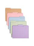 Smead 1/3-Cut File Folders, Letter Size, Pastel Assorted Colors, 100 Per Box (11953)