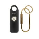 She’s Birdie––The Original Personal Safety Alarm for Women by Women––130dB Siren, Flashing Strobe Light, Solid Brass Key Chain and Key Ring in 5 Pop Colors. (Charcoal)