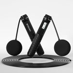 UN1QUE Skipping Rope for Men and Women Jump Rope With Calorie Counter, 2 In 1 with Large Cordless Ball, Adjustable Height for Fiteness, Home Exercise, Gym - Black