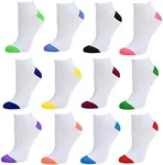 Debra Weitzner Womens Runner Ankle Socks - Low-Cut Colorful Socks (Size 9-11 and 10-13) 12 Pairs