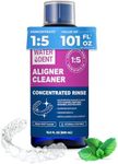 ALIGNER Cleaner Rinse | Concentrated | Clean INVISIALIGN, retainers, dentures, Mouth Guards | 2 Month Supply, (Pack of 1 - Value of 101 fl.oz), Alcohol Free, Minty & Fresh. Made in USA