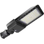 SEURON LED Parking Lot Light 300W, 39000LM Outdoor Lights with Photocell Pole Mount LED Flood Light, 5000K IP65 Waterproof Outdoor Street Light for Stadium, Roadways, Sports ETL Listed(300W Slip Fit)