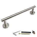 SAYONEYES Brushed Nickel Towel Bar 16 Inch – Heavy Duty Stainless Steel SUS304 Towel Holder Rack for Bathroom, Kitchen, Bedroom Wall Mounted - Single Layer Shower Towel Hanger Rod