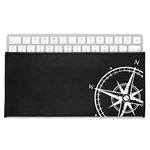 kwmobile Keyboard Cover Compatible with Universal Keyboard (L) - Dust Cover PC Keyboard Fabric Case - Navigational Compass