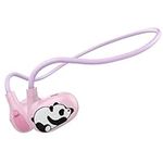 Seflorgo Latest Bluetooth V5.4 Kids Headphones - Cute Panda Open Ear Headphones with Mic for School Tablet Car Trip, Safe 85db Volume Limit Protect Children Hearing for Boys and Girls (Pink)