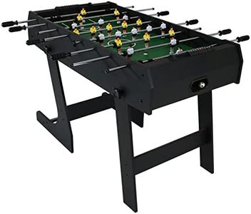 Sunnydaze 48-Inch Indoor Folding Foosball Table - Hollow Metal Rods - Space Saving Design