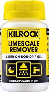 HOCHSTE Kilrock Gel Non-Drip Descaler 160ml - Brush-On Limescale Remover for Baths, Taps & Showers - Dissolves Stains, Safe for Ceramic & Plastic, Easy-to-Use with Built-In Brush Cap Yellow 1 Pack