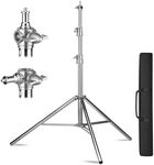 Selens 9.2 ft/2.8 m Heavy Duty Light Stand, Spring Cushioned Stainless Steel Light Stand with Carry Bag, Photography Light Stand for Softbox, Strobe, LED Video Light（Max Load :22 lbs）