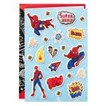 Hallmark Signature Marvel Birthday Card with Stickers (Spider-Man)