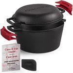 Cast Iron Dutch Oven - 5-Quart Deep