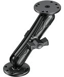 VAZESWIN Aluminum Alloy Electronic Device Mount with 1" Ball Round Plates, 5.9" Long Arm Fish Finder Mount Tablet Holder, B Size Marine Electronic Mount for Garmin, Lowrance, Humminbird and More