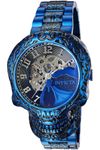 Invicta Men's 50mm Artist Series Skull Automatic Skeletonized Dial Blue Label Stainless Steel Bracelet Watch