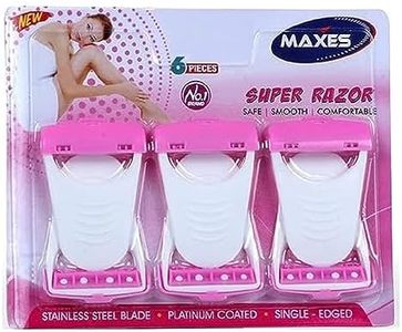 DAIDSUKE® (PAck Of 12) Painless Hair Removal Body Shaver & Bikini Shaving Razor For Women Hair Removing Razor Disposable Body Shaver Under Arms, Bikini Area Stainless Steel Sharp Blade (Pink) (12)