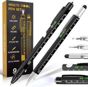 Gifts for Men, Fathers Day Dad Gifts from Daughter Son, 11 in 1 Multitool Pen Set (2 Pens), Cool Tools Gadgets for Men, Birthday Gifts for Grandpa Husband Him, Christmas Stocking Stuffers for Adult