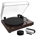 Fluance RT83 Reference High Fidelity Vinyl Turntable Record Player with Ortofon 2M Red Cartridge, Speed Control Motor, Record Weight, 3 in 1 Stylus and Record Cleaning Vinyl Accessory Kit