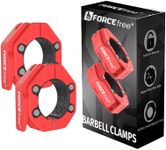 Quick Release Olympic Barbell Collars 2" (Pair) - Non-Slip Weightlifting Barbell Clips for Secure Powerlifting, Home & Gym - High-Strength Metal Bar Clamps