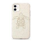 Hoola Boutique Biodegradable iPhone case, Eco-Friendly case for iPhone 11, Compatible with iPhone 11 case, Beige Ocean Turtle iPhone 11 case, Cute iPhone 11 case (iPhone 11)