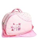 Unique Ideas New Born Baby Multipurpose Polyester Diaper/Mother Bag with Holder Diaper Changing Multi Compartment (Printed Pink, Medium)(Pack of 1)