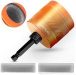 Metal Copper Pipe Cleaner for Drill, Includes 1/2" Tube Cleaning Brush with 1/4 Hex Shank, Each Additional 2PCS Replaceable Blades, Plumbing Tools for Cleaning Rust, Paint on Copper and Metal Pipes