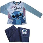 Disney Girls Lilo and Stitch Pyjamas - Long Sleeved - 9-10 Years Blue