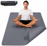 YOTTOY Large Yoga Mat, TPE, Non-Slip, 75x40x1/2 Inch, with Strap, Towel and Bag, for Pilates and Workout