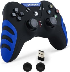 DuLingKer PC Controller Wireless, PS3 Controller PC Gamepad with Dual Vibration, 2.4G Wireless Controller for PC Windows 11 10 8 7, Laptop, PS3, Android Smart TV, TV Box, Steam, Raspberry Pi